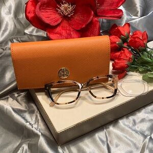 🌹Tory Burch •  Blush Tortoiseshell Eyeglass Frames